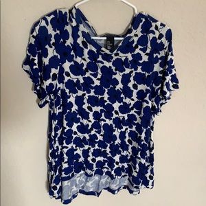 Blue Floral Blouse